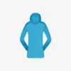 Norrøna Trollveggen powerstretch pro zip hood dame hawaiian surf blue1