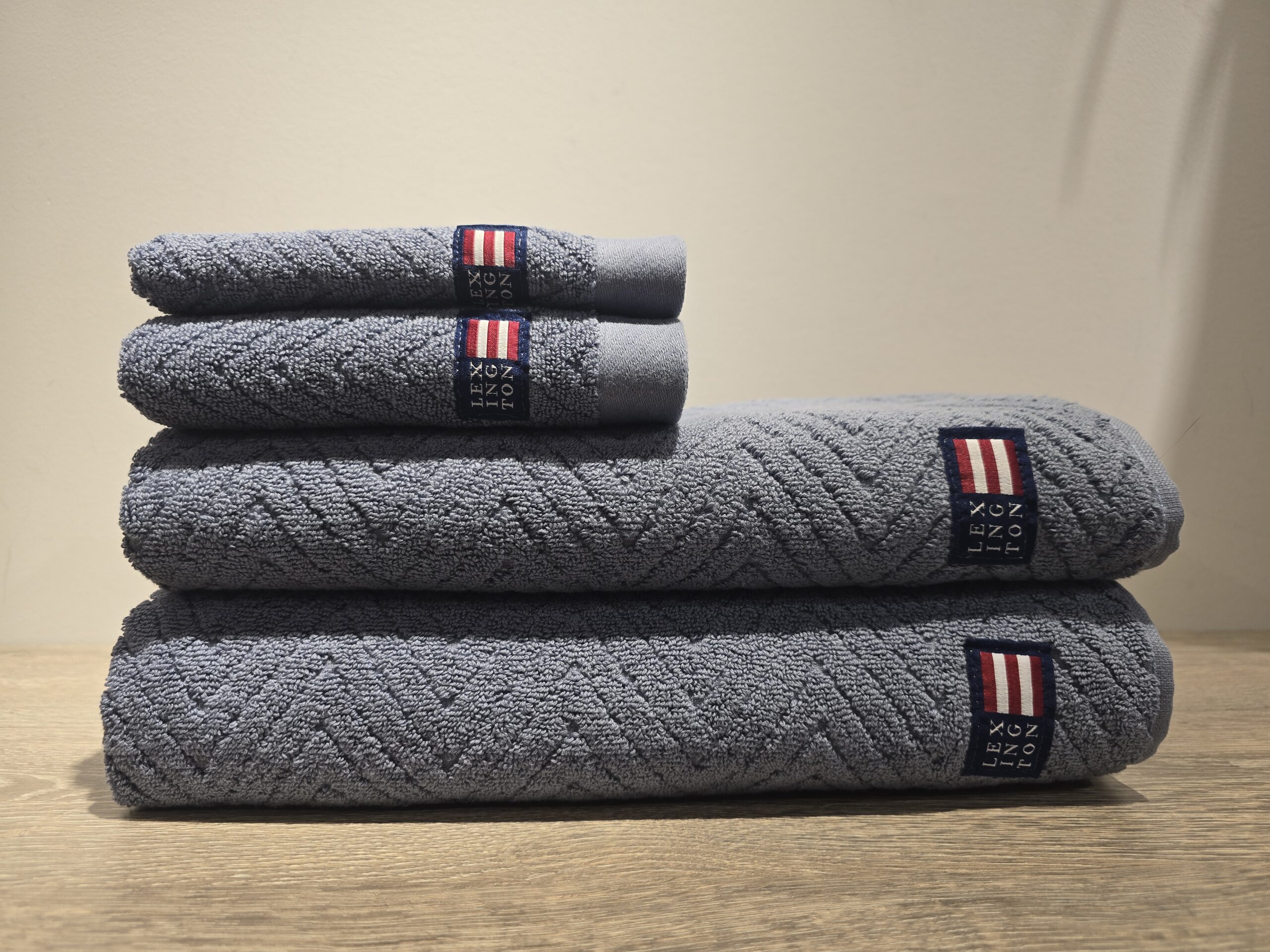 Herringbone Towel Steel Blue